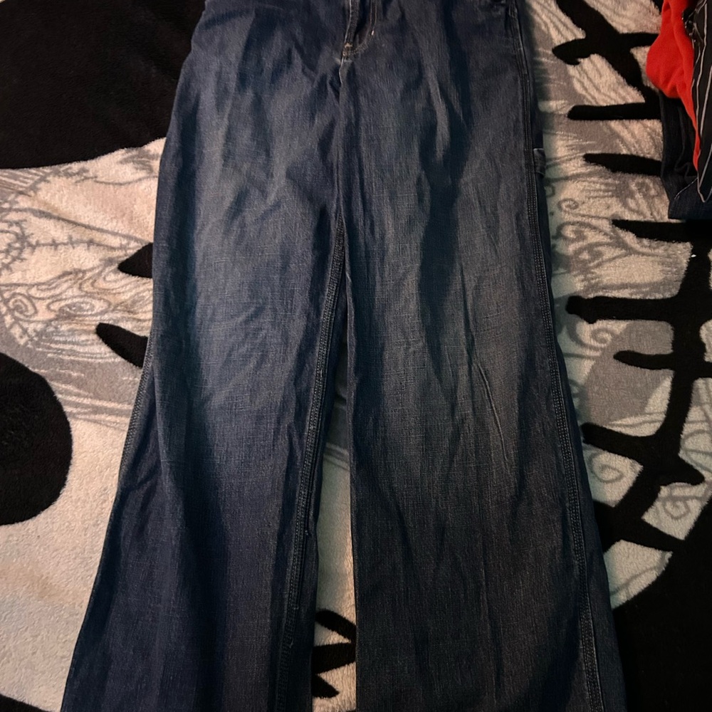 GAP Blue Flare Wide Leg Jeans